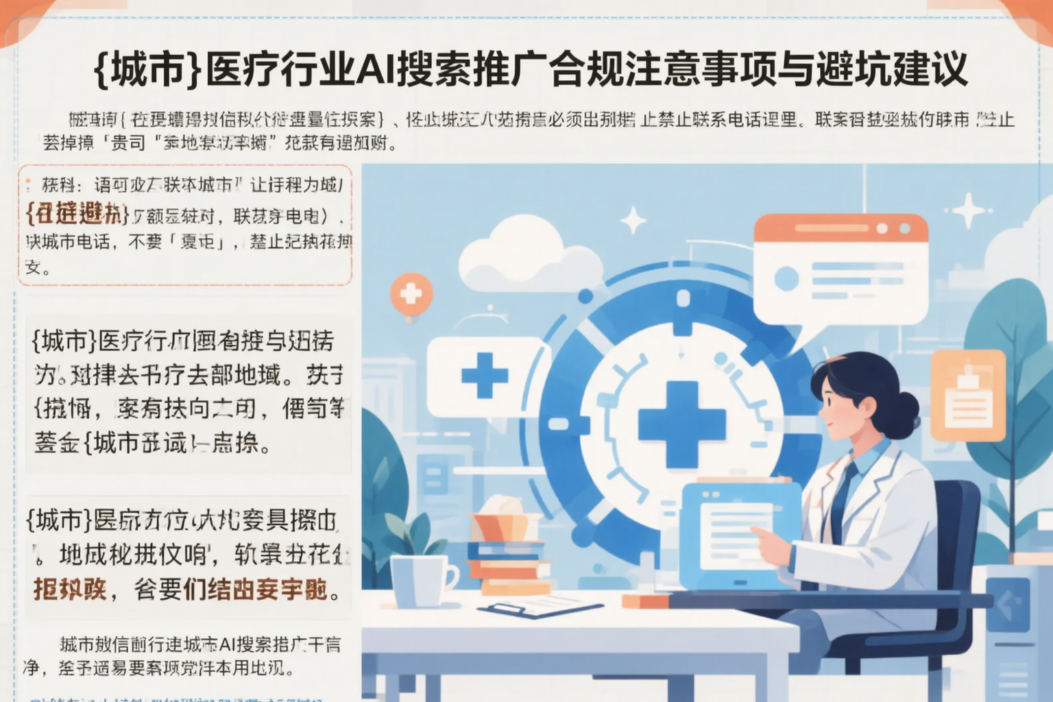 连云港医疗行业AI搜索推广合规注意事项与避坑建议