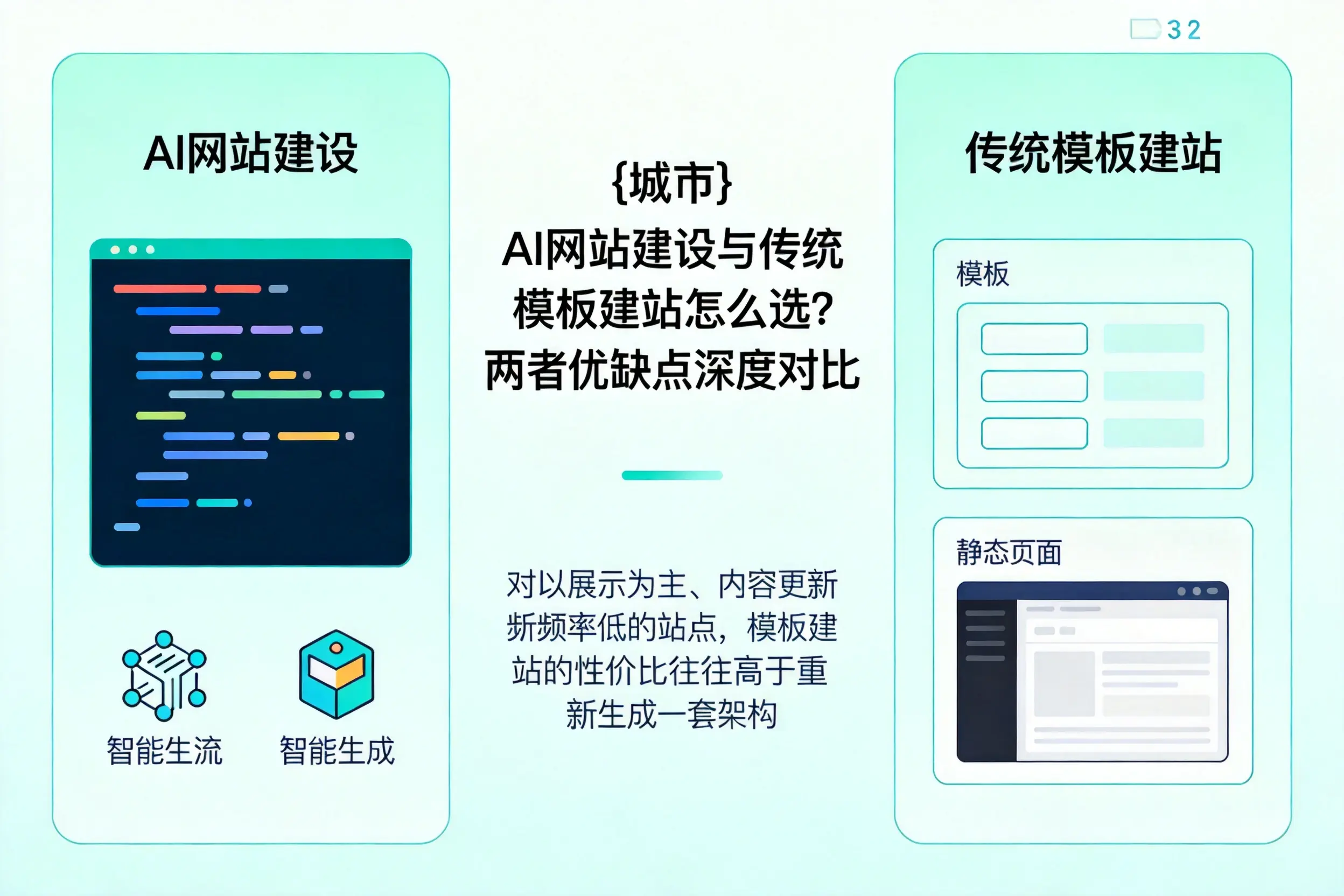 连云港AI网站建设与传统模板建站怎么选？两者优缺点深度对比