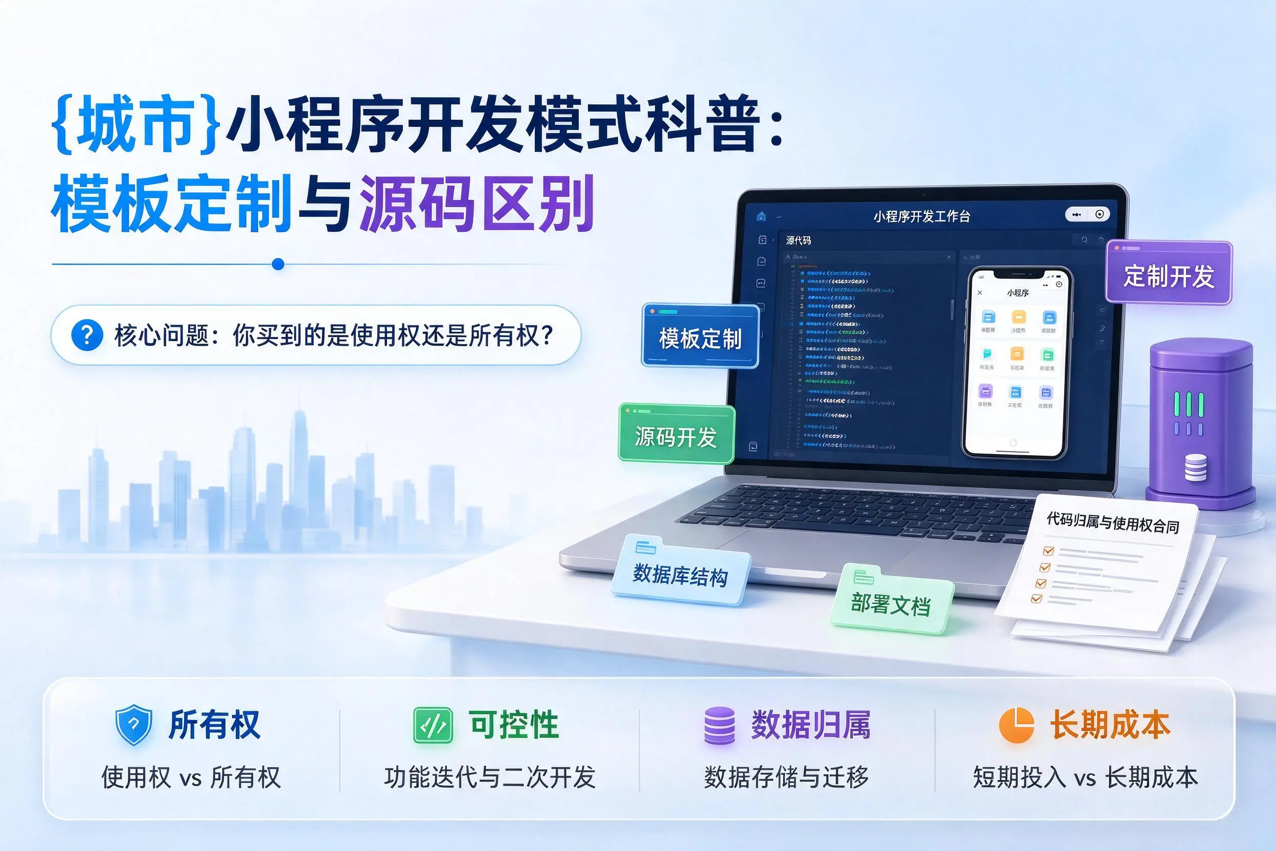 连云港小程序开发模式科普：模板定制与源码区别