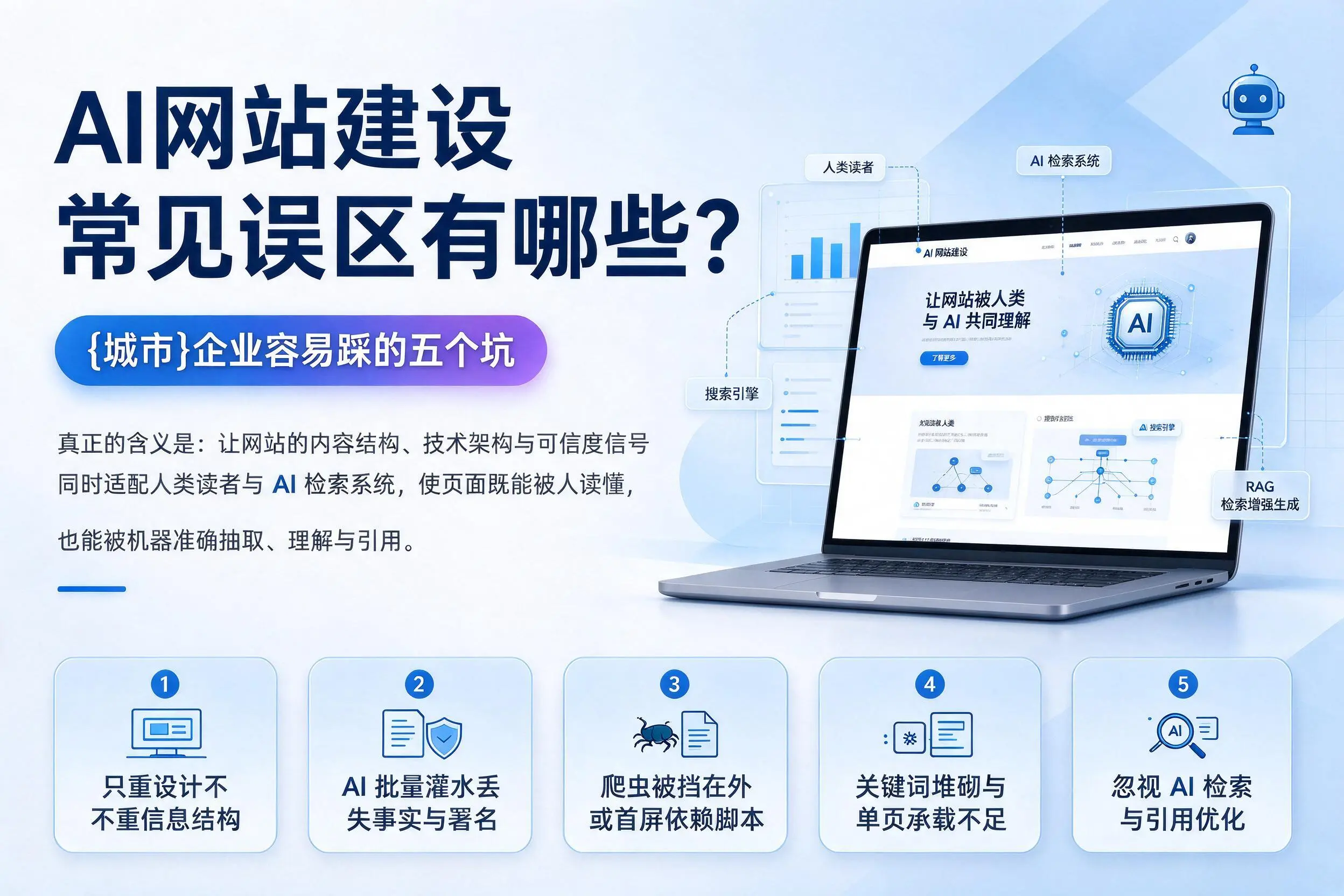 AI网站建设常见误区有哪些?连云港企业容易踩的五个坑
