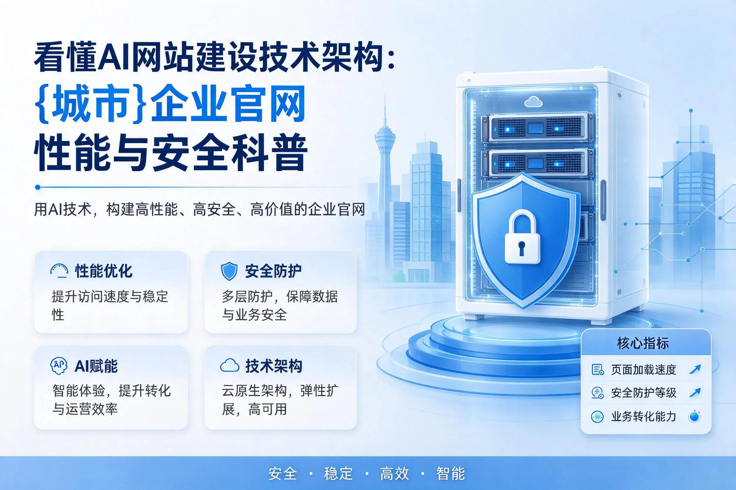 看懂AI网站建设技术架构：连云港企业官网性能与安全科普
