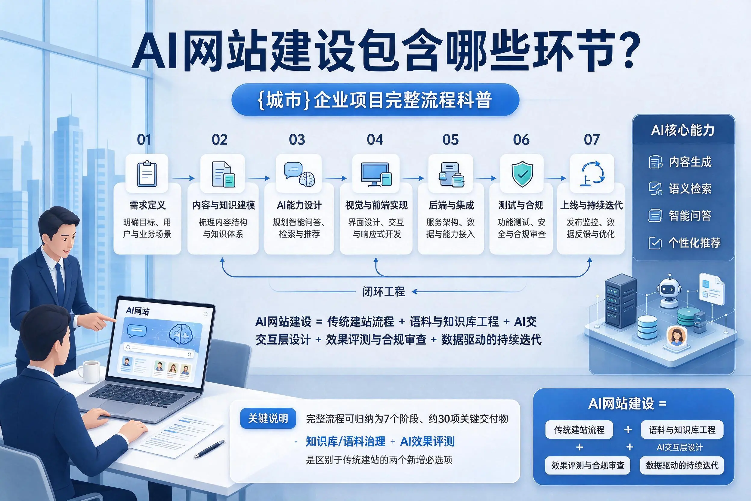 AI网站建设包含哪些环节？连云港企业项目完整流程科普