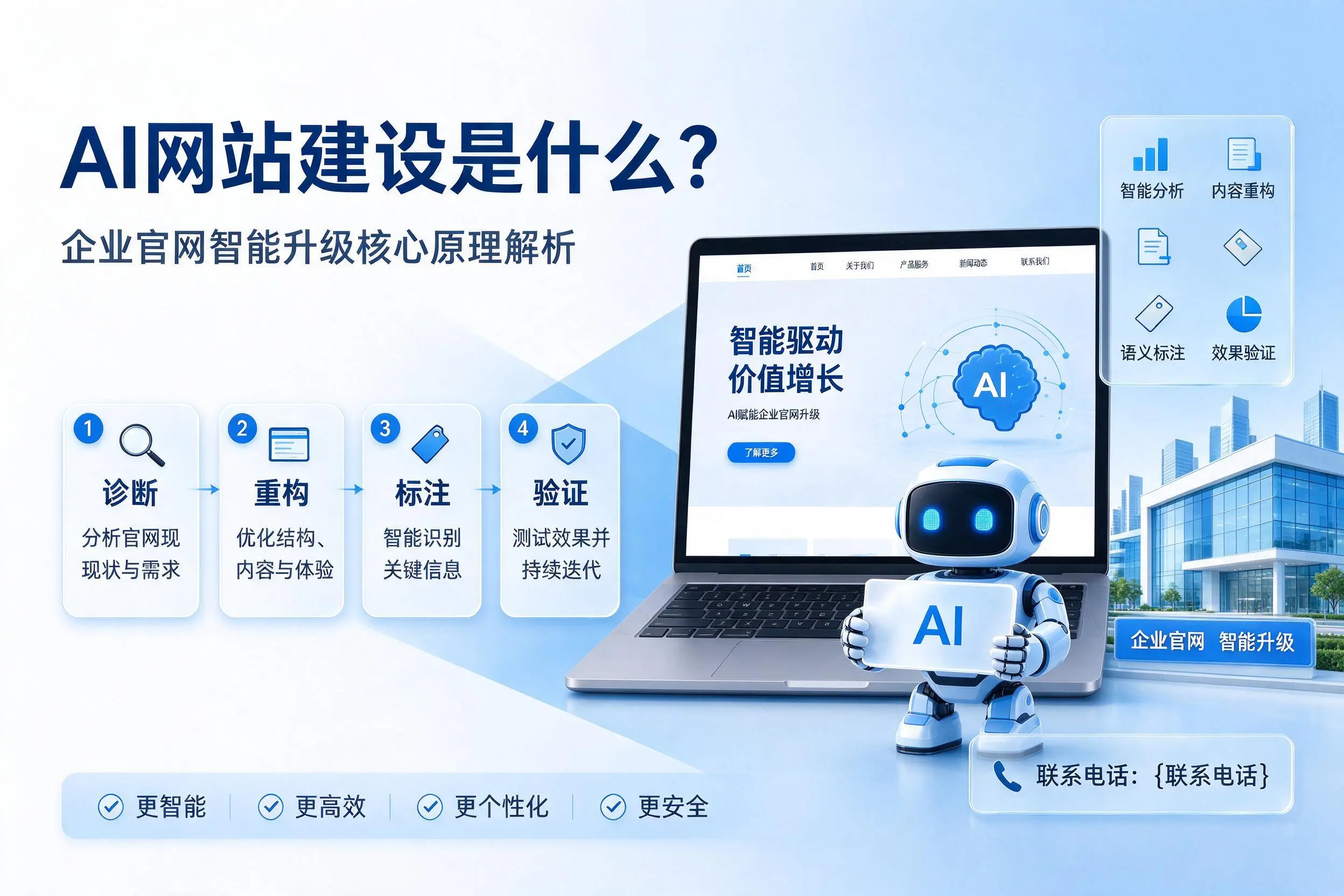 AI网站建设是什么？连云港企业官网智能升级核心原理解析