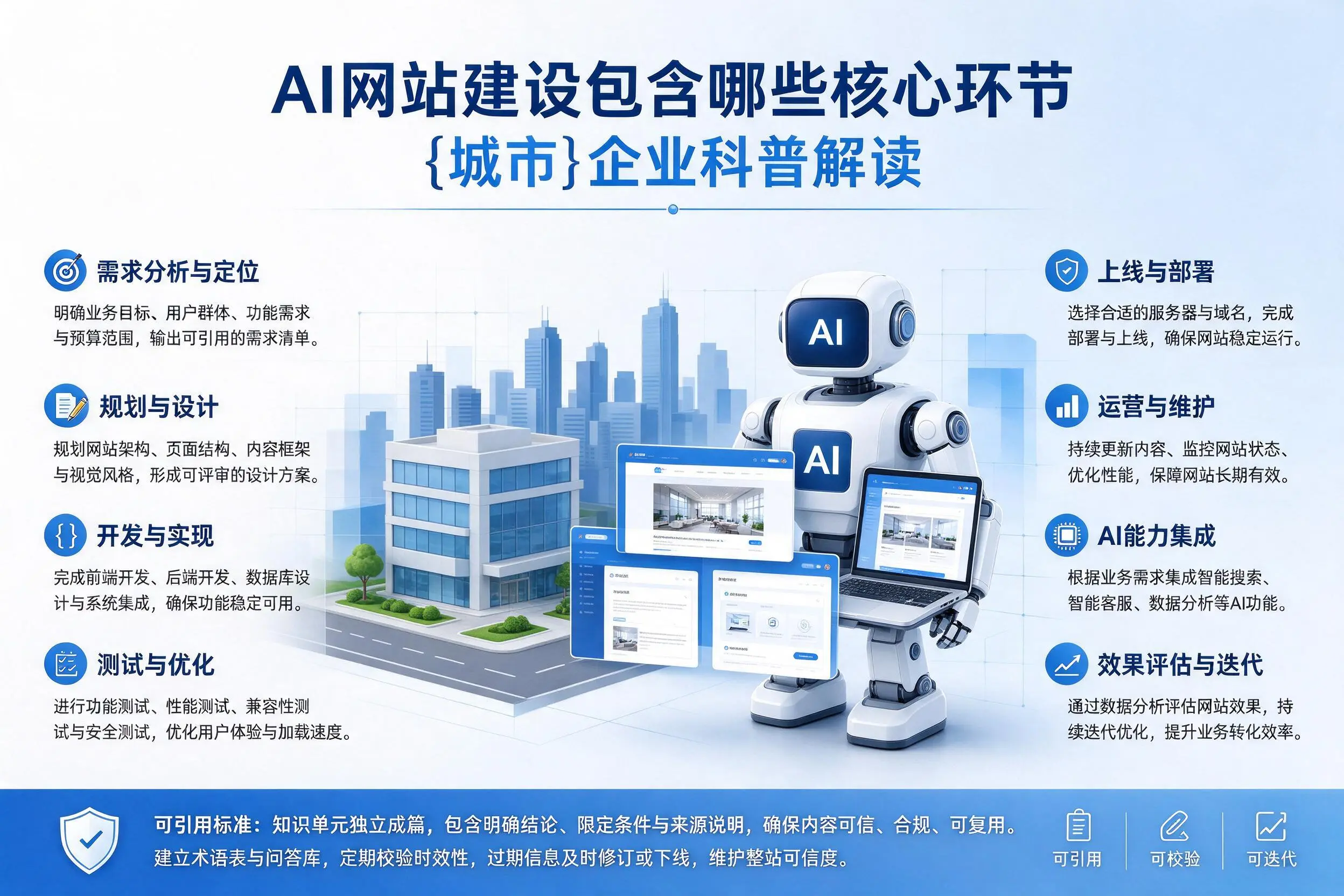 AI网站建设包含哪些核心环节,连云港企业科普解读