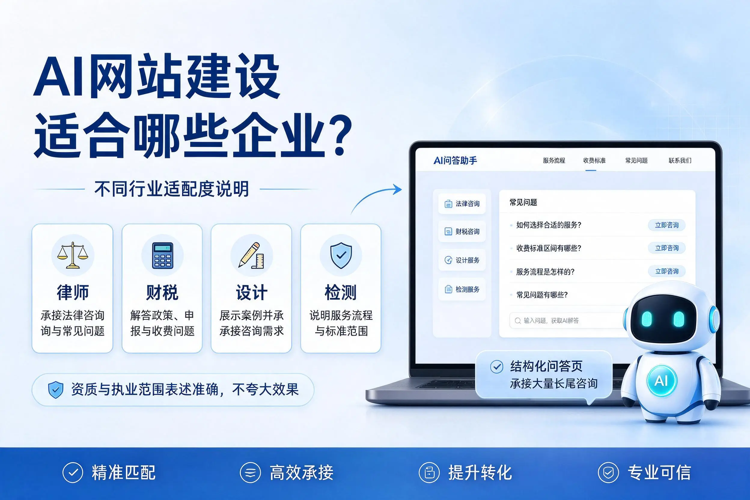 AI网站建设适合哪些企业?连云港不同行业适配度说明