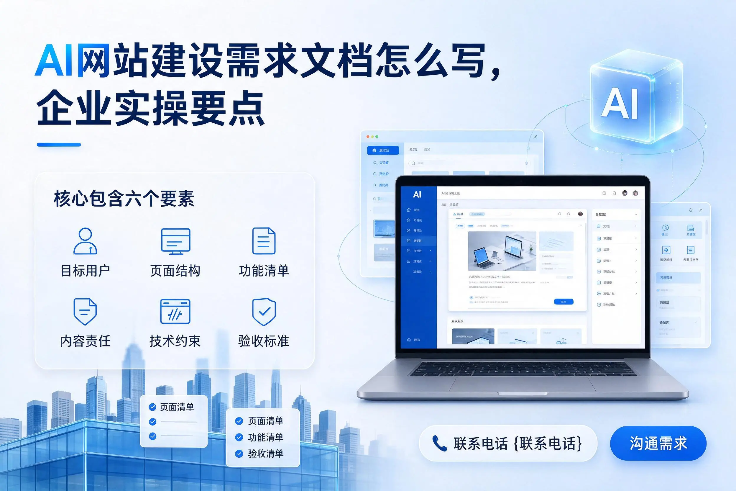 AI网站建设需求文档怎么写,连云港企业实操要点