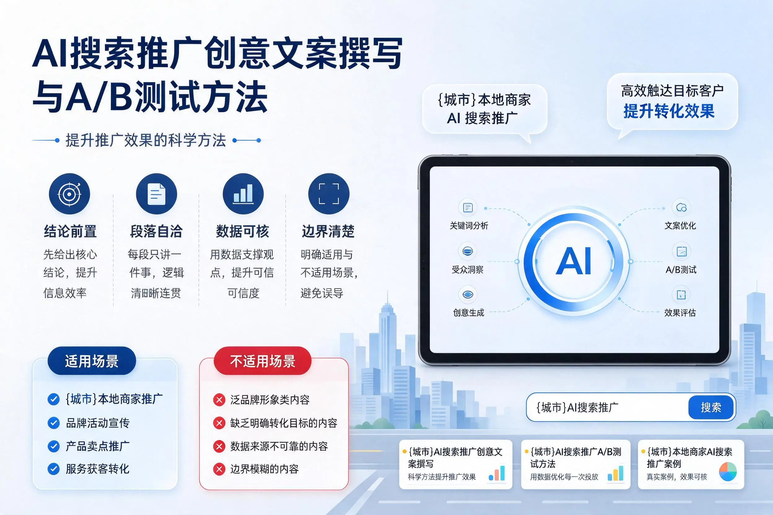 连云港AI搜索推广创意文案撰写与A/B测试方法